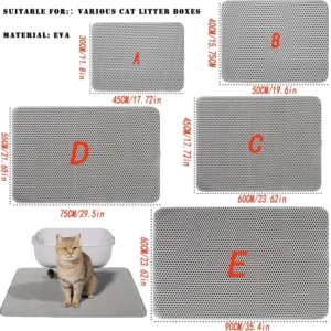 Double-Layer Cat Litter Mat